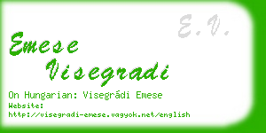 emese visegradi business card