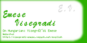 emese visegradi business card